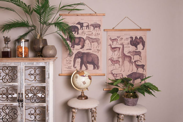 Clayre & Eef Barkruk Ø 34x78 cm Bruin IJzer