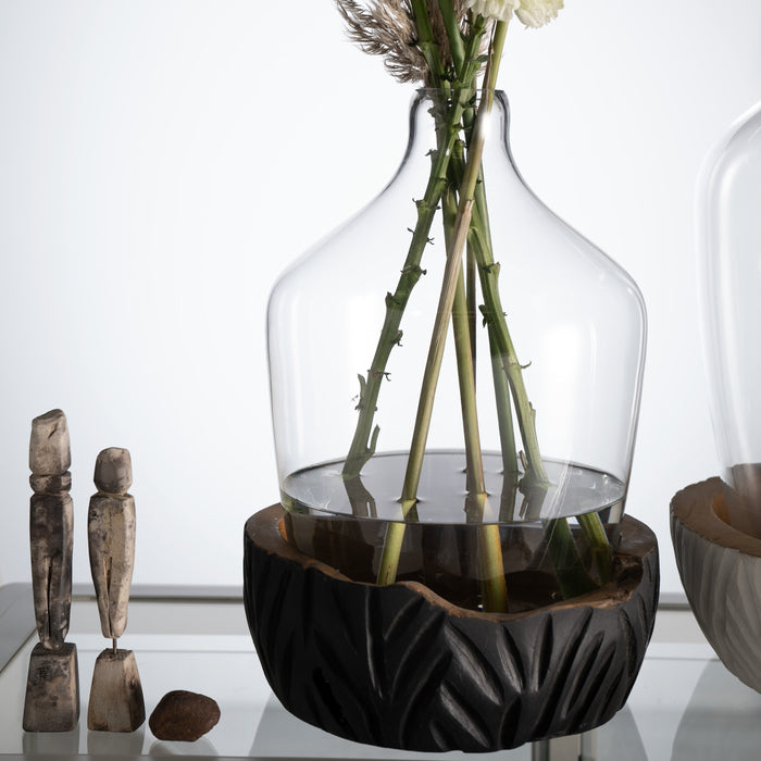 Leonardo Vaas Met Base 30 cm - Zwart