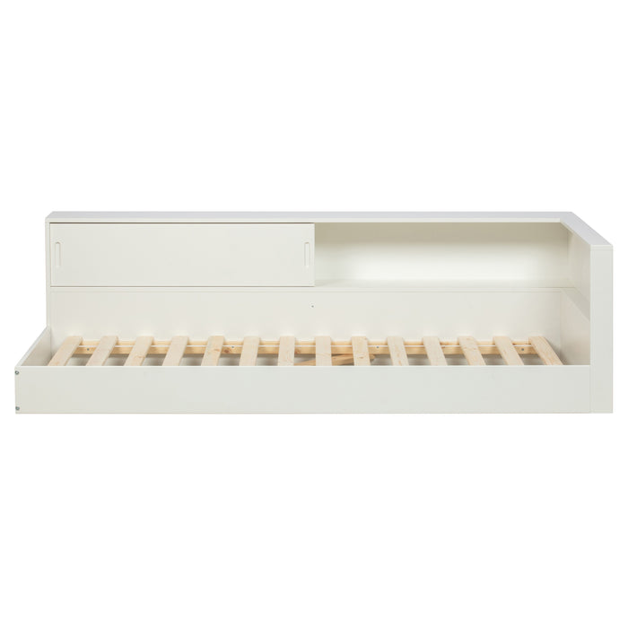 Woood Connect Hoekbed 90 x 200 cm Wit