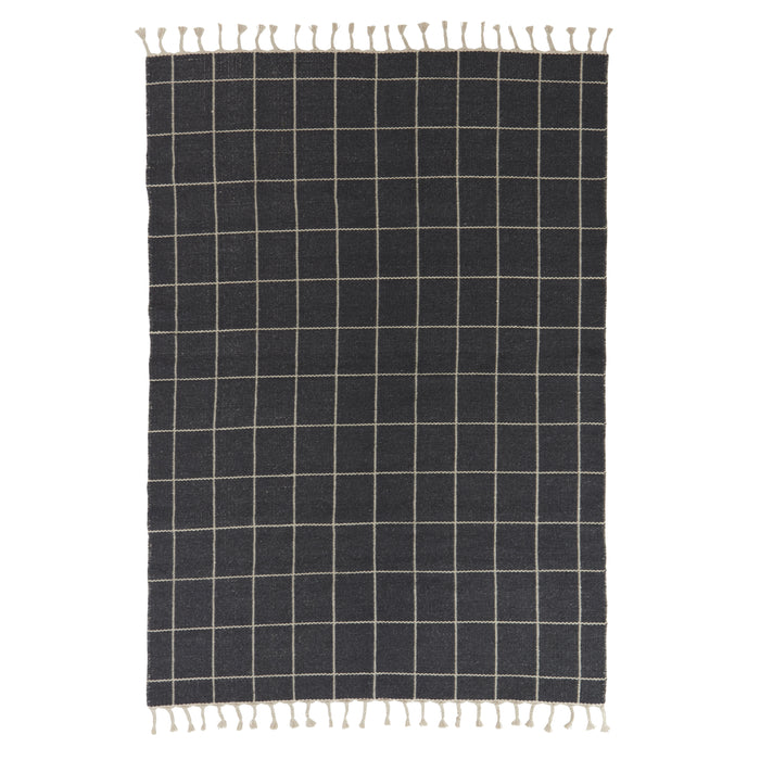 OYOY Grid Vloerkleed 200 x 140 cm - Antraciet