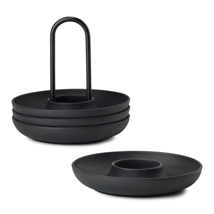 Zone Denmark Singles Eierdop met Houder 4 st. - Zwart