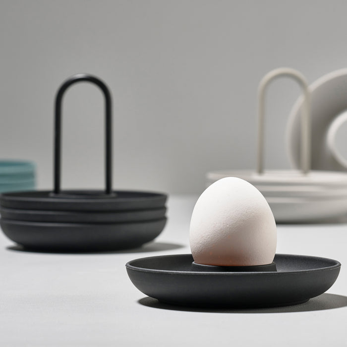 Zone Denmark Singles Eierdop met Houder 4 st. - Zwart