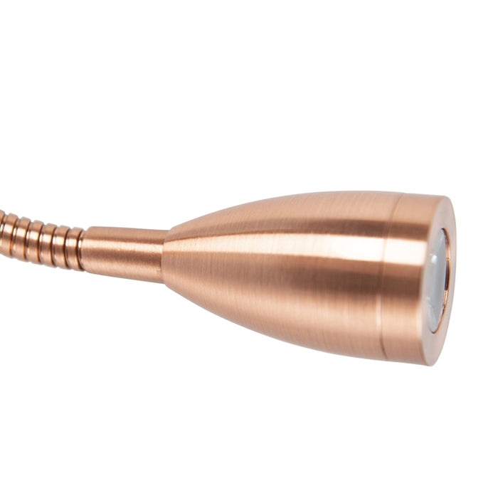 QAZQA Art deco wandlamp koper met witte kap - Brescia