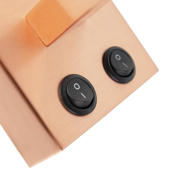 QAZQA Art deco wandlamp koper met witte kap - Brescia