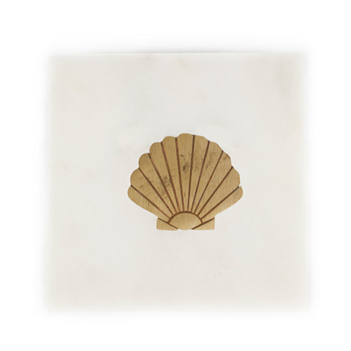 À la Marble Onderzetter Schelp - Set van 2