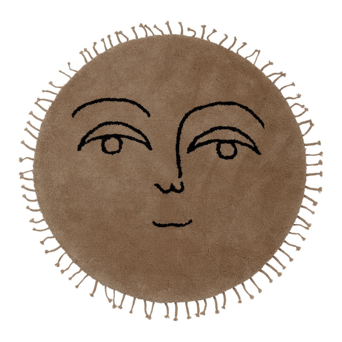 Ferm Living Sun Tufted Vloerkleed  Ø 130 cm - Bruin