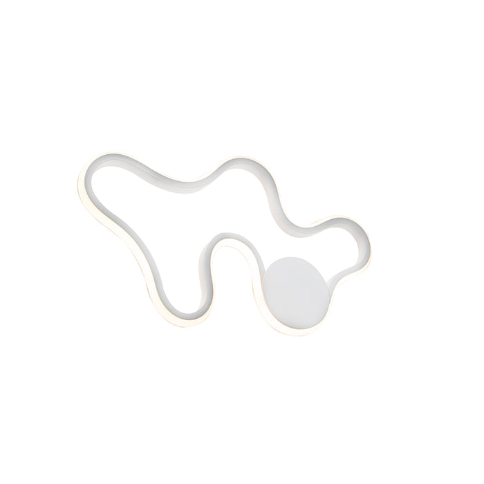 QAZQA Moderne wandlamp wit incl. LED - Plomp