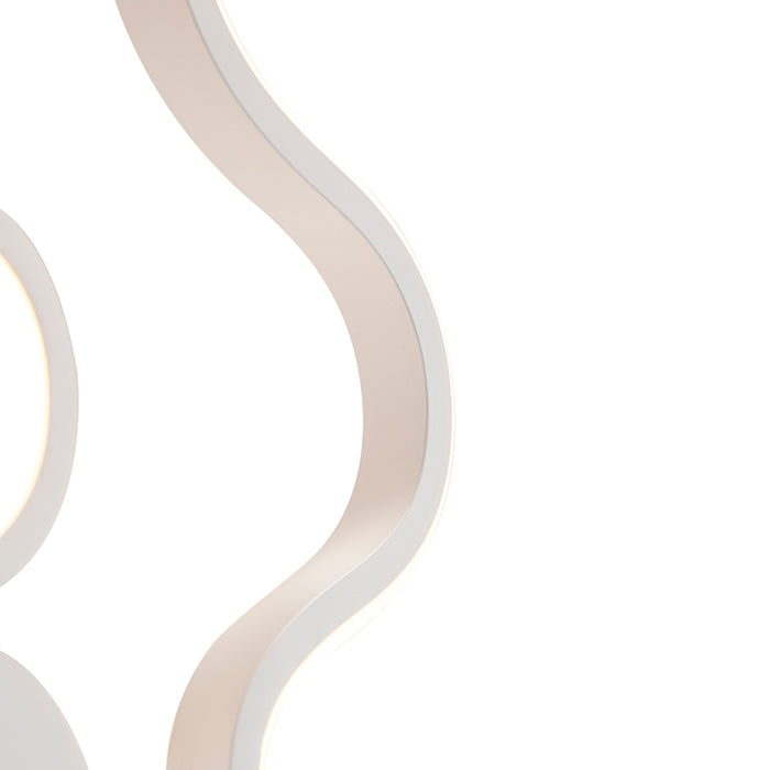 QAZQA Moderne wandlamp wit incl. LED - Plomp