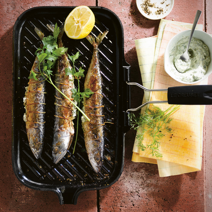 Le Creuset Rechthoekige grill met inklapbaar handvat