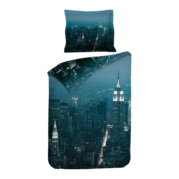 Heckett & Lane Brasco Dekbedovertrek 140 x 200TC/220 cm - City Blue