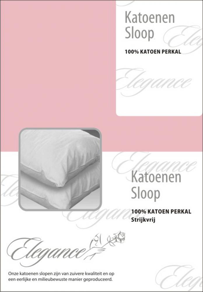 Elegance Kussensloop Hotelsluiting Percal Katoen roze