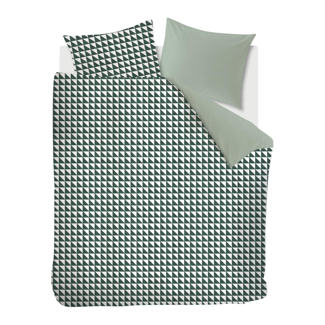 Ambiante Faas Dekbedovertrek 200 x 200/220 cm - Grijs groen