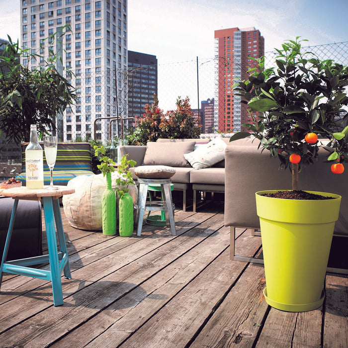 Elho Loft Urban Round High Bloempot 28 cm Grijs