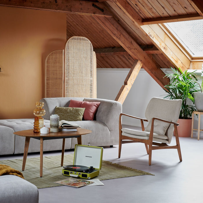 HKliving Vint Bank Element - Hocker - Corduroy Rib - Crème