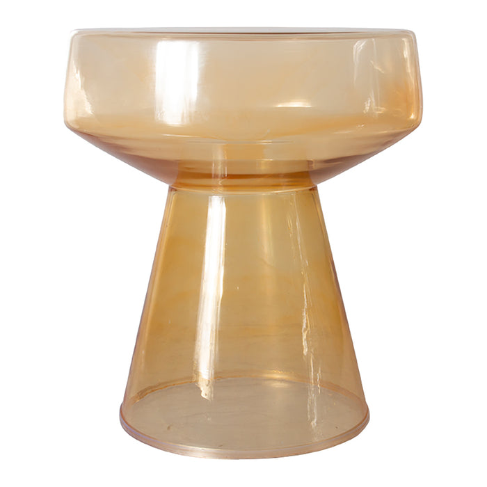 HKliving Glass Bijzettafel - amber