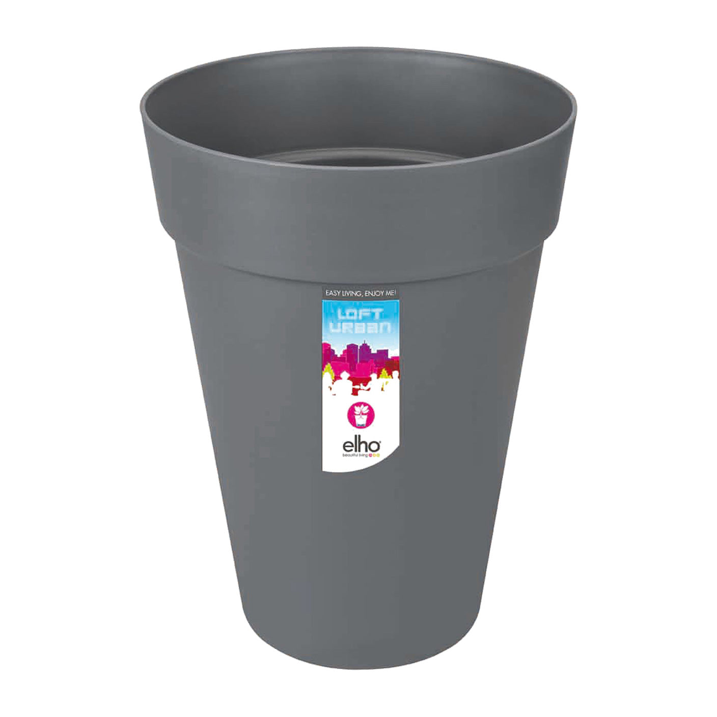 Elho Loft Urban Round High Bloempot 28 cm Antraciet