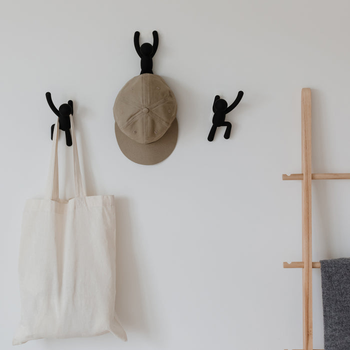 Umbra Buddy Kapstokhaken - Set van 3 - Zwart