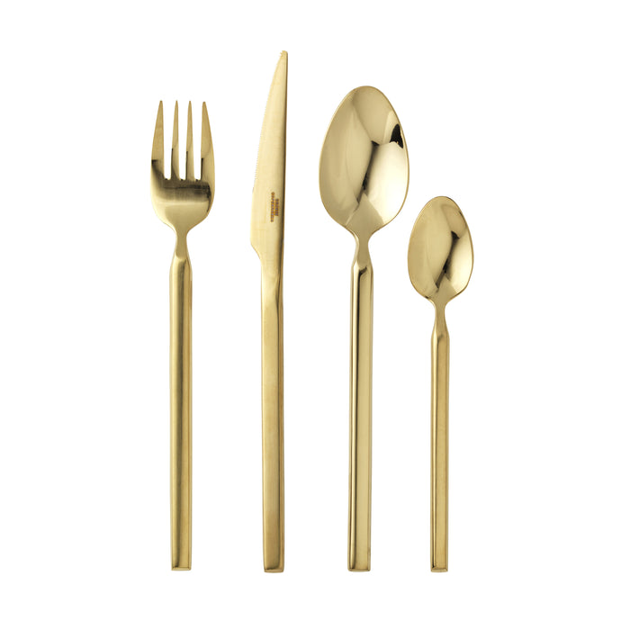Broste Copenhagen Tvis Bestekset 16-delig - Goud