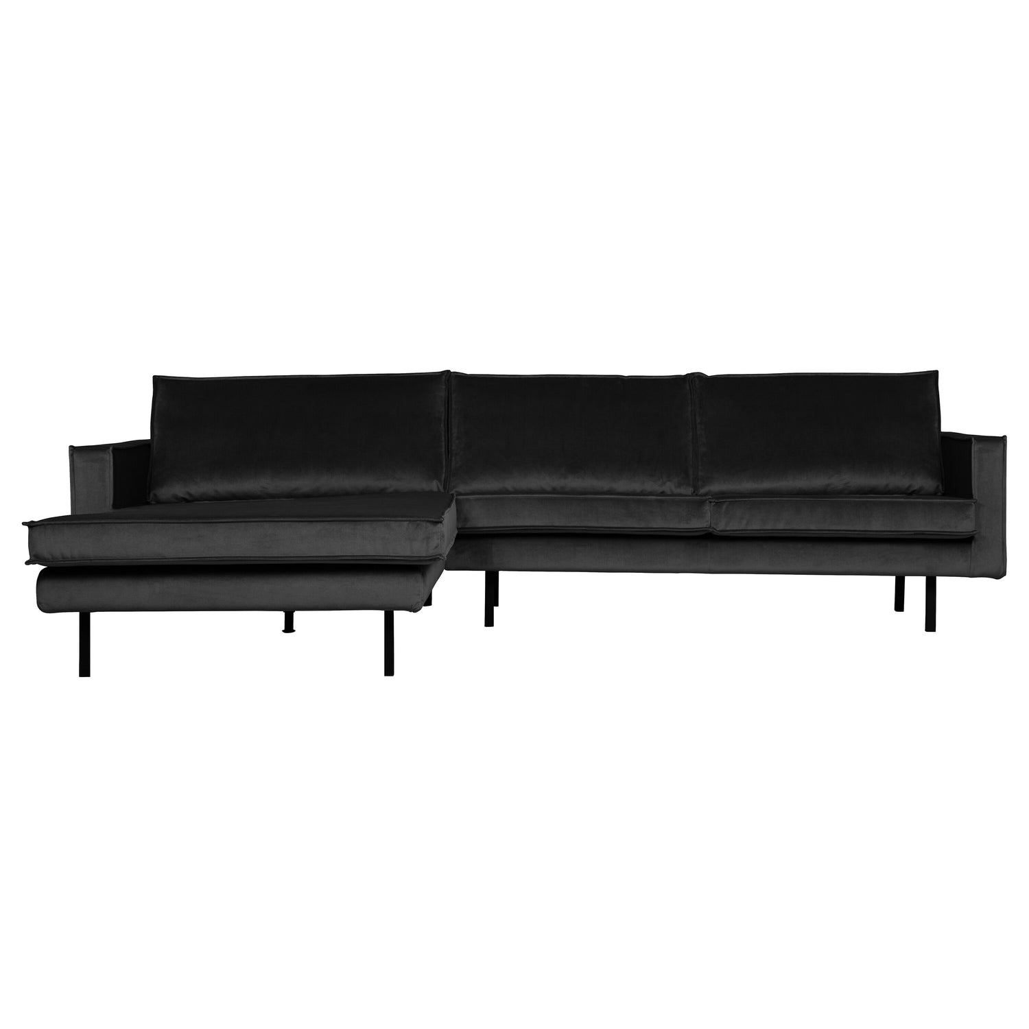 WOOOD Rodeo Chaise Longue Links - Velvet -  Antraciet