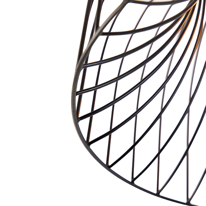 QAZQA Plafondlamp sarina - Zwart - Design - D 250mm