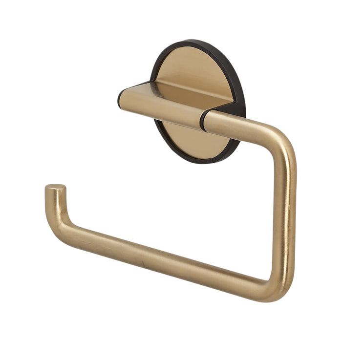 Tiger Tune Toiletaccessoireset - Toiletborstel met Houder - Toiletrolhouder zonder Klep - Handdoekhaak - Messing Geborsteld / Zwart