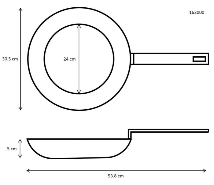Ronneby Bruk Ultra Light Professional Koekenpan - 30 cm - Gietijzer