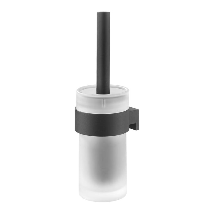 Tiger Bold Toiletaccessoireset - Toiletborstel met Houder - Toiletrolhouder zonder Klep - Handdoekhaken (2 stuks) - Zwart