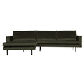 WOOOD Rodeo Chaise Longue Links - Velvet -  Green Hunter