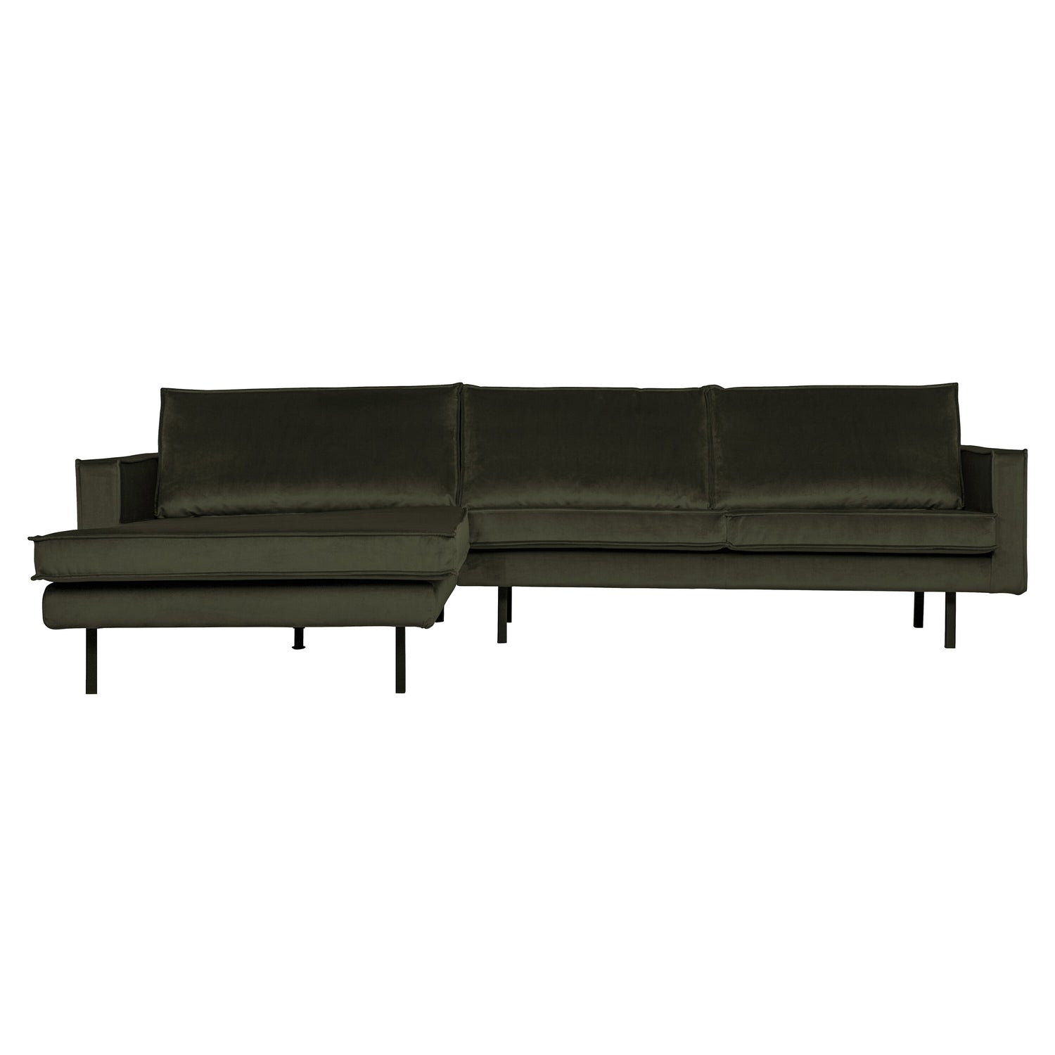 WOOOD Rodeo Chaise Longue Links - Velvet -  Green Hunter