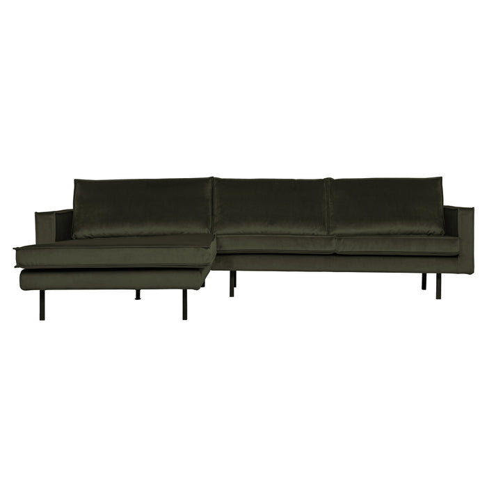 WOOOD Rodeo Chaise Longue Links - Velvet -  Green Hunter