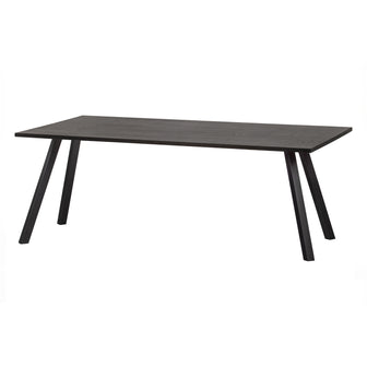 WOOOD Tablo Tafel met 2-stand Poot - Eiken|Metaal - Zwart - 75x180x90