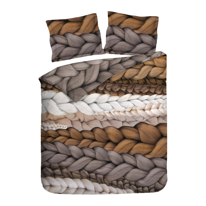 Heckett & Lane Daley Dekbedovertrek 200TC x 200TC/220 cm - Natural Taupe