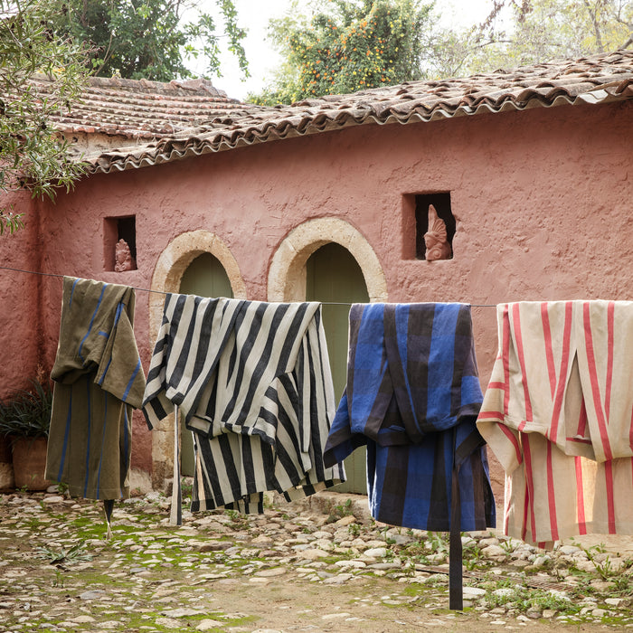 Ferm Living Field Badjas - Olive/Bright Blue