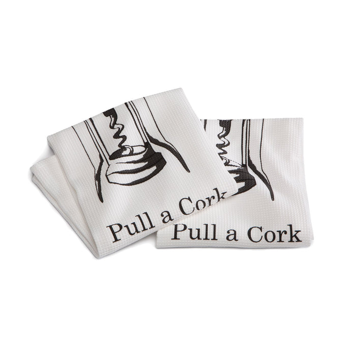 DDDDD theedoek Pull a Cork - 50x70cm - Wit - 6 stuks