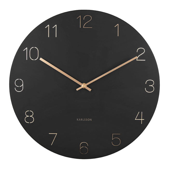 Karlsson Wandklok Charm - Zwart