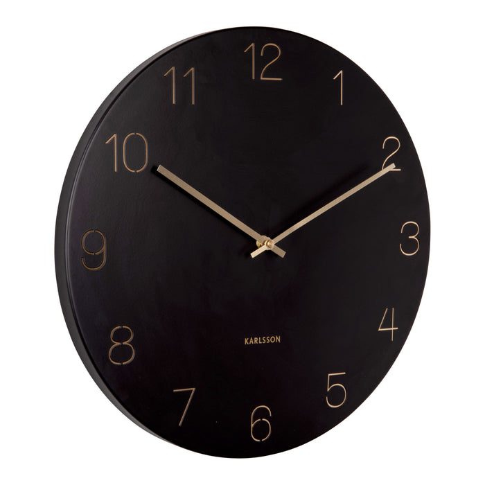 Karlsson Wandklok Charm - Zwart