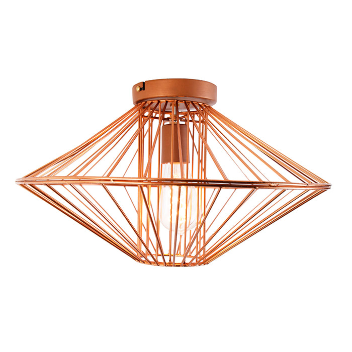 QAZQA Plafondlamp zahra - Koper - Design - D 450mm