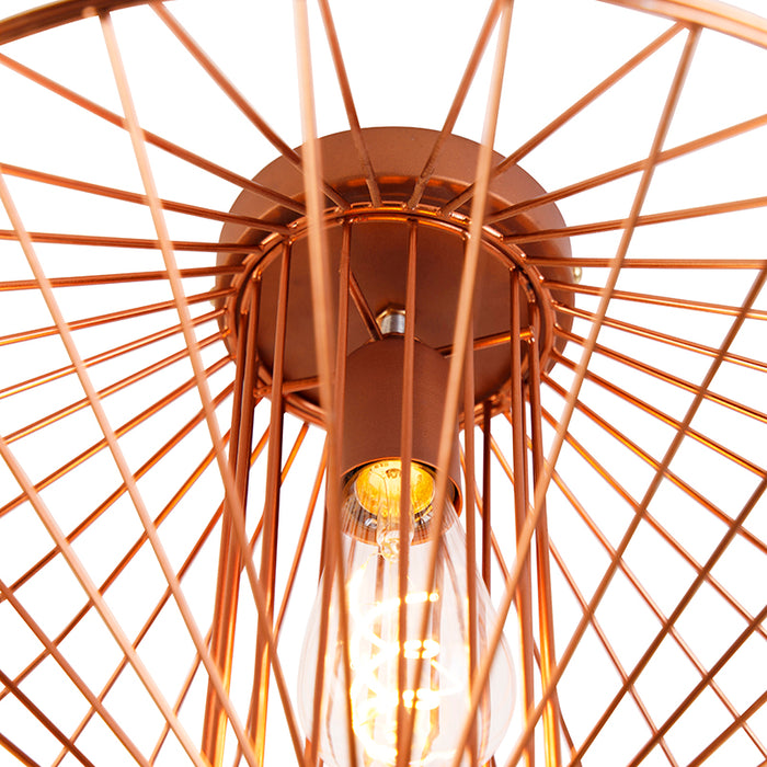 QAZQA Plafondlamp zahra - Koper - Design - D 450mm