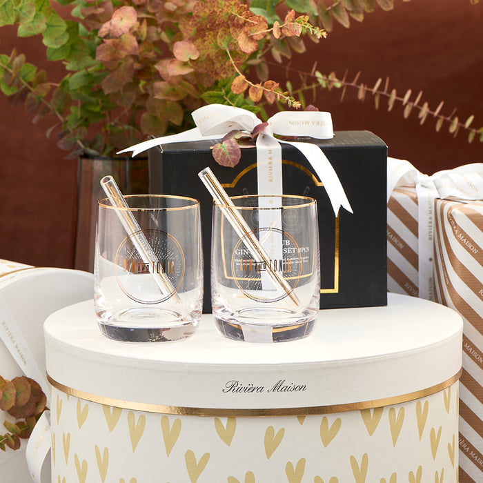 Rivièra Maison - Elegante Glazen Set in T11 - Transparant van G55 - Glas met een hoogte van 13 cm