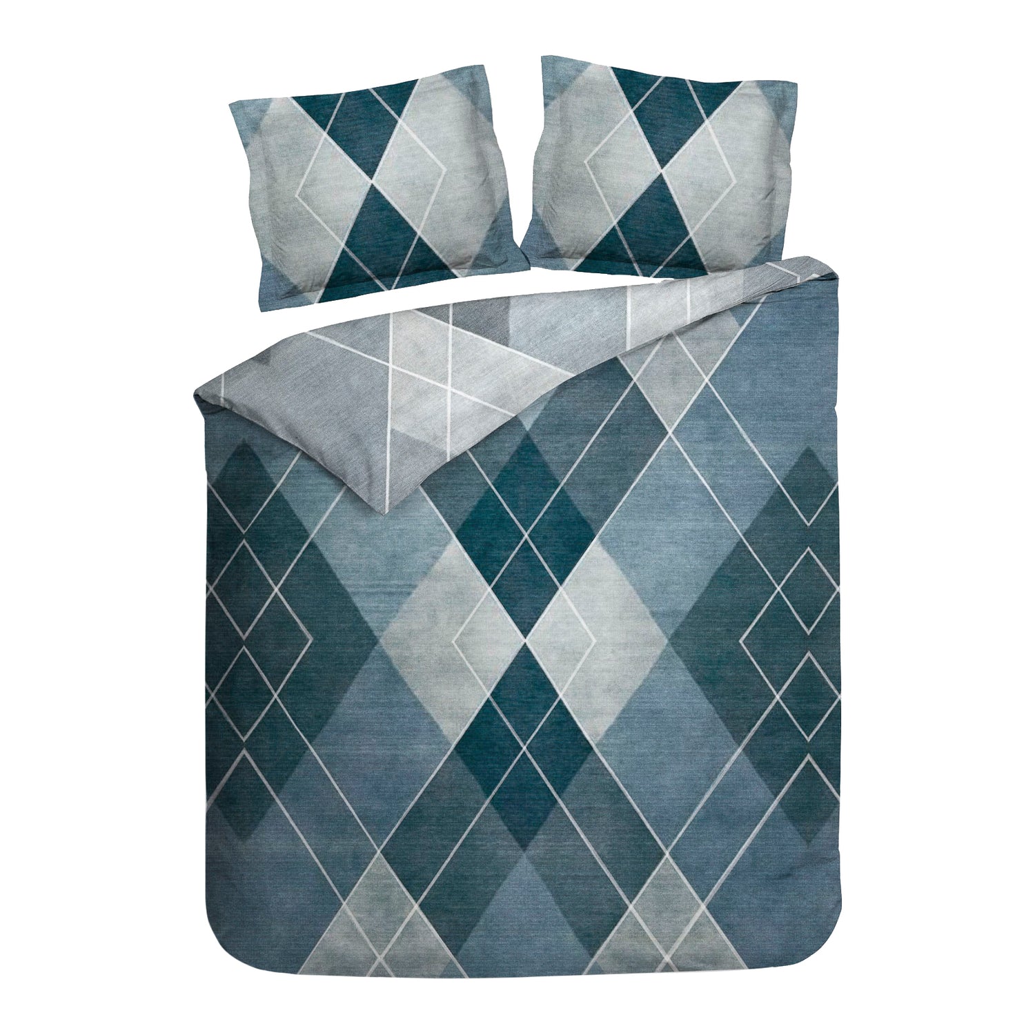 Heckett & Lane Danny Dekbedovertrek 240 x 200TC/220 cm - Shady Blue