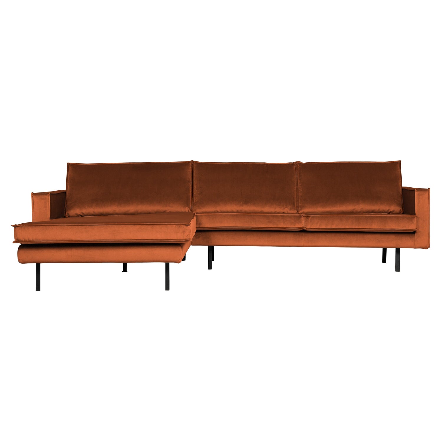 WOOOD Rodeo Chaise Longue Links - Velvet -  Roest