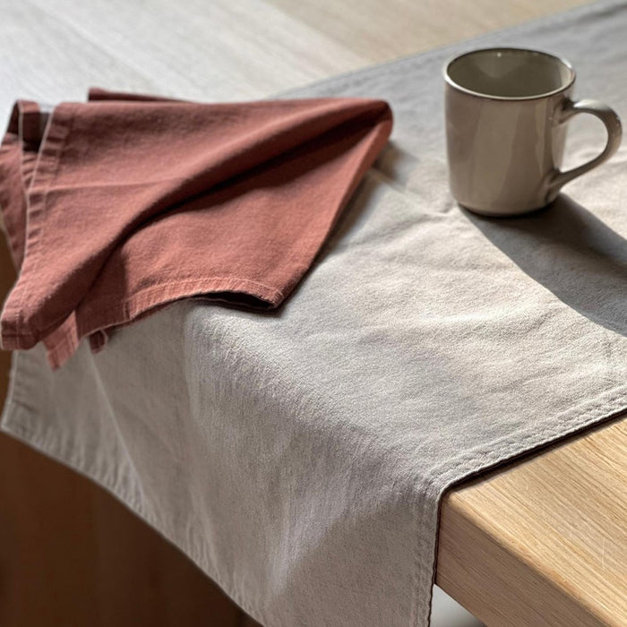 Dutch Rose Tafelloper 40x150 cm dubbelzijdig terracotta-beige