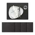 LIND DNA Core Square Placemats 4 st. + Onderzetters 4 st.- Flecked Anthracite