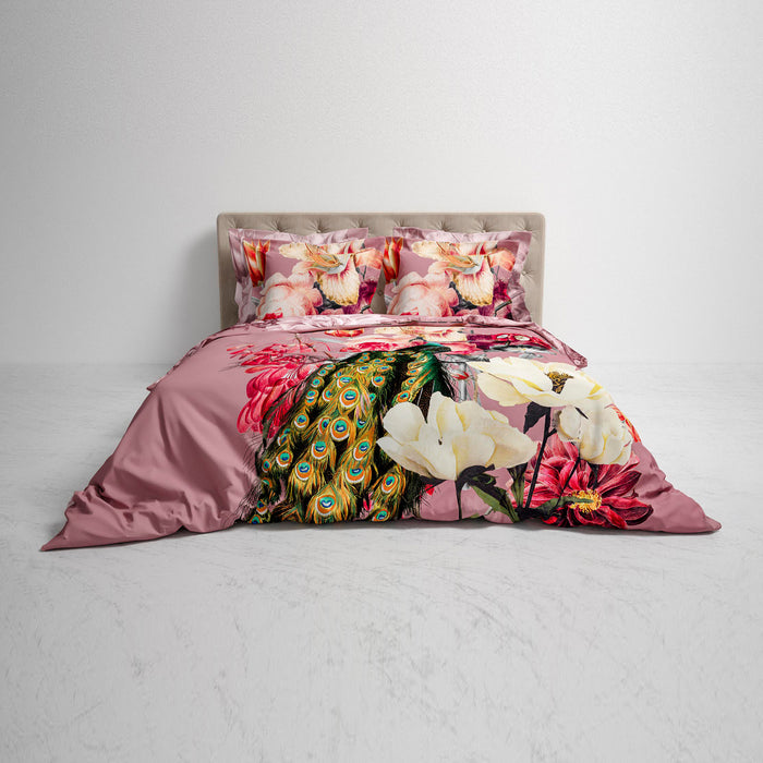 Heckett & Lane Fonda Dekbedovertrek 200TC x 200TC/220 cm - Floral Pink