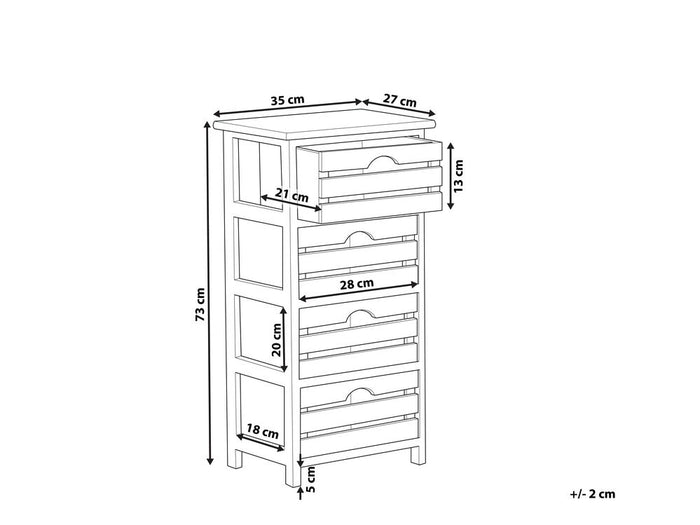 Beliani ZELA Ladekast Lichte houtkleur