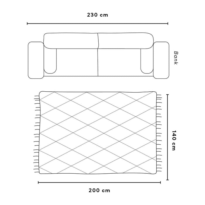 Ferm Living Kelim Merge Vloerkleed 140 x 200 cm