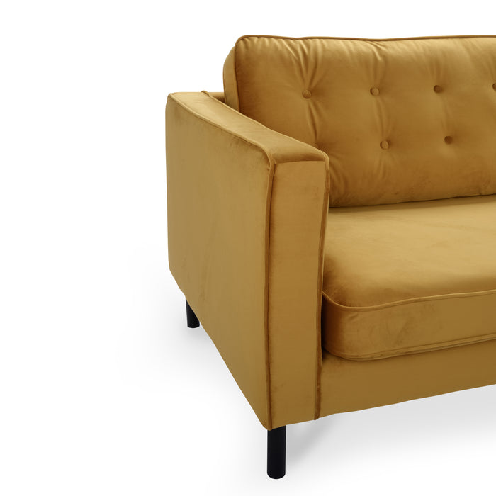 MOOS Studio 3-zitsbank - Fluweel - Oker