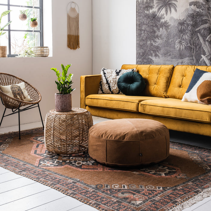 MOOS Studio 3-zitsbank - Fluweel - Oker