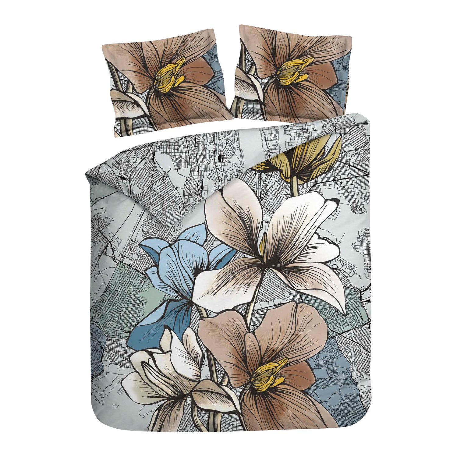 Heckett & Lane Hudson Dekbedovertrek 240 x 200TC/220 cm - Sketch Grey