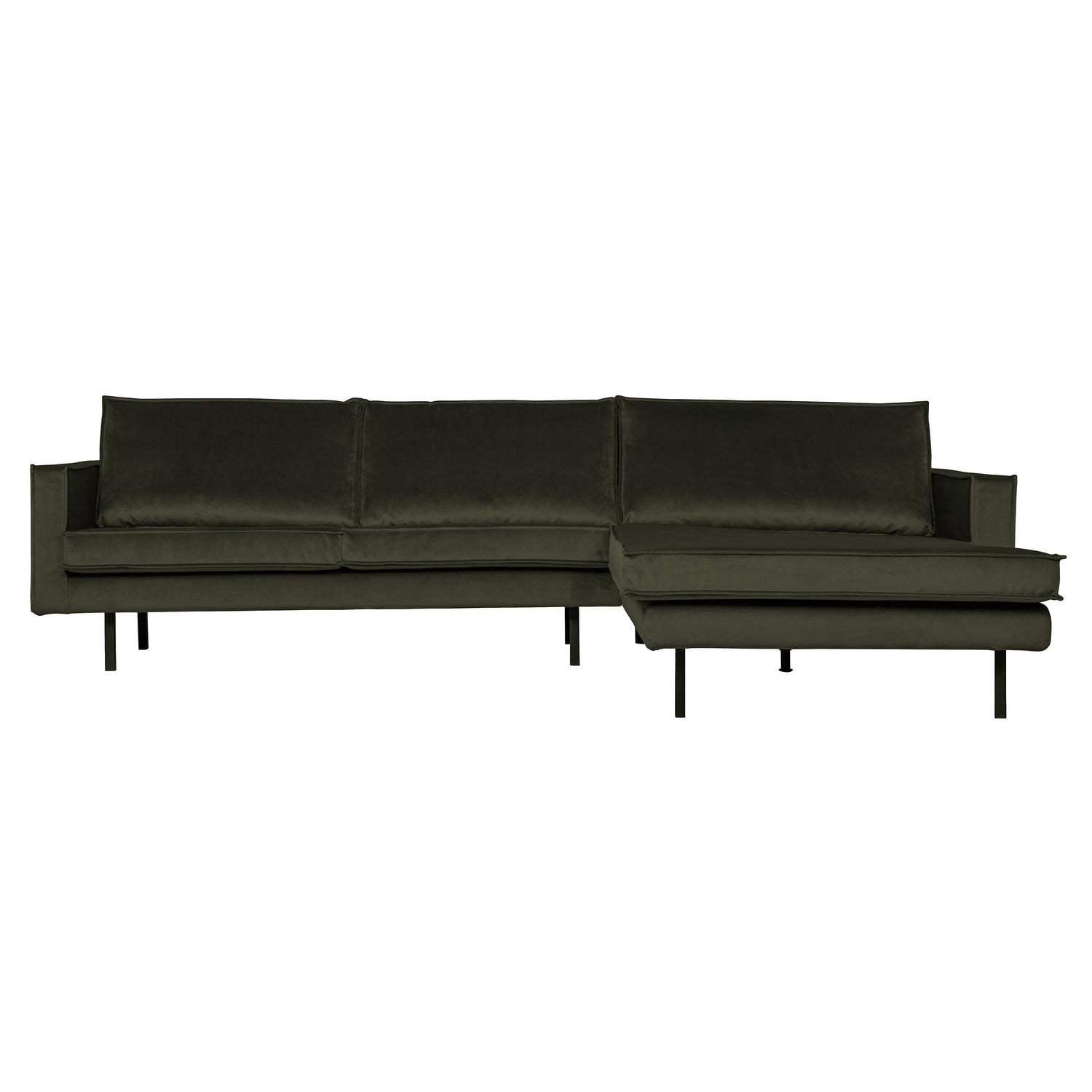WOOOD Rodeo Chaise Longue Rechts - Velvet -  Green Hunter
